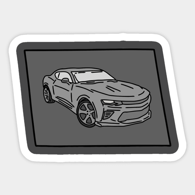 modern muscle car Sticker by fokaction